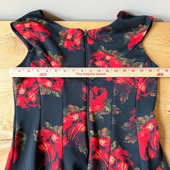 BETSEY JOHNSON DRESS FIT & FLARE FLORAL RETRO Y2K VTG INSPIRED TANGO PARTY 10 - Picture 9 of 12